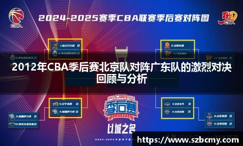 2012年CBA季后赛北京队对阵广东队的激烈对决回顾与分析